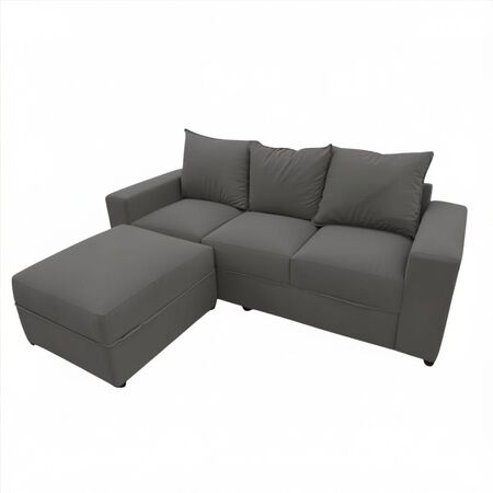 Sillon Milan tres cuerpos con camastro color Gris