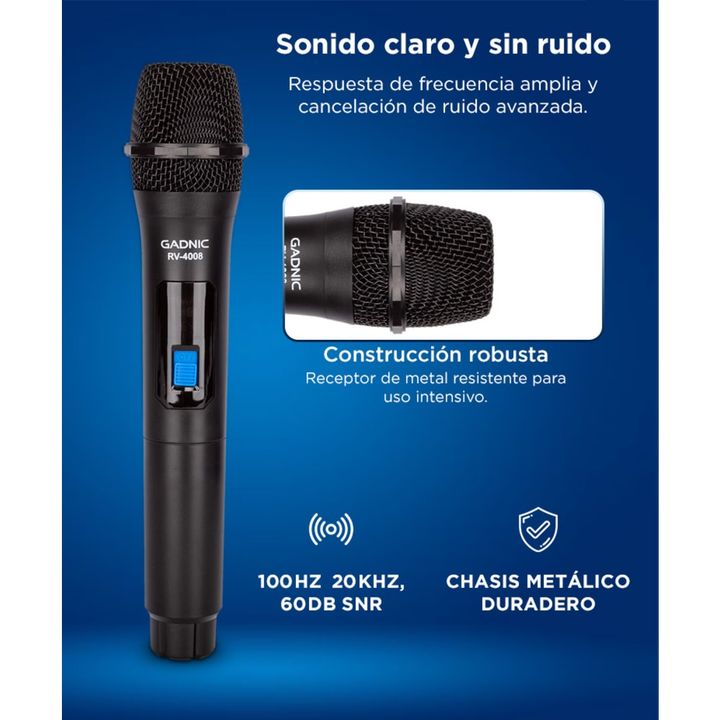 Kit de Micrófonos Inalámbricos Gadnic y Caja Receptora - Vista 3