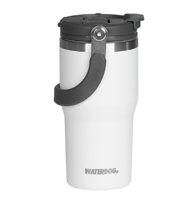 Vaso Waterdog térmico doble pico manija rebatible 600ml blanco