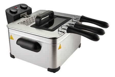 Freidora Eléctrica Sikla 4.5lts Acero Inoxidable 2000w Timer Acero 50 Hz