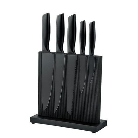 Set 5 Cuchillas Acero con Taco Imantado Carol Negro