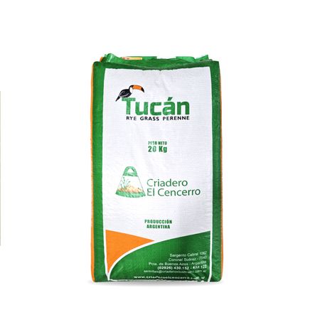 Semillas de Cesped El Cencerro Raigras Perenne Tucan 20 Kg