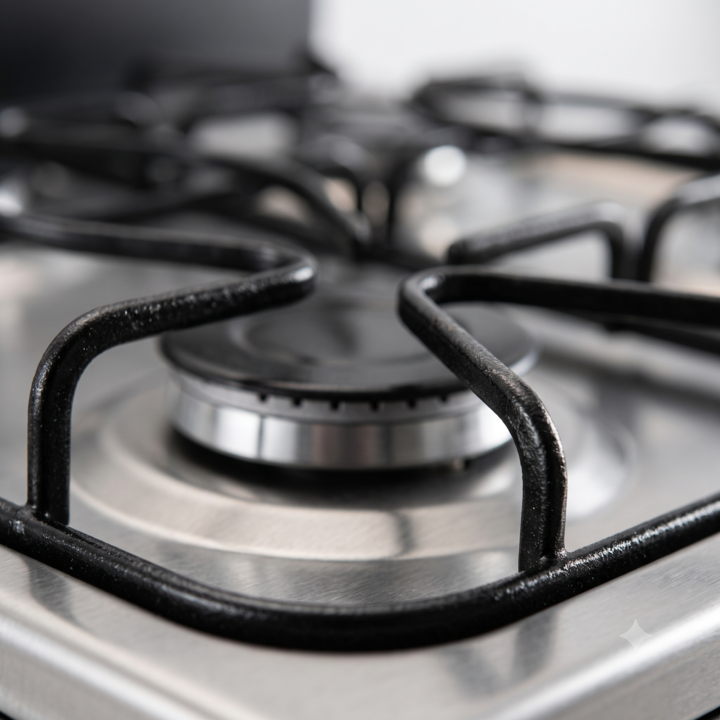 Cocina Multigas 50cm Sansei Essential 4 Hornallas Con Visor - Vista 9