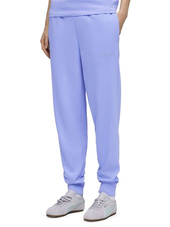 Pantalón Puma Essentials Script Sportstyle Mujer Moda Celeste