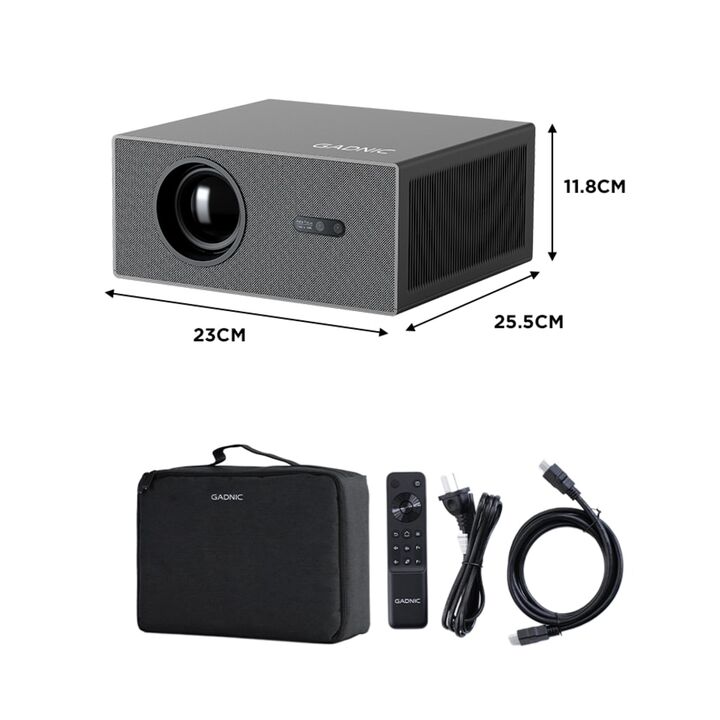 Proyector Gadnic C45 FHD 12000 Lúmenes Android TV AutoFocus AutoKeystone Bolso Transportador Cable HDMI - Vista 7