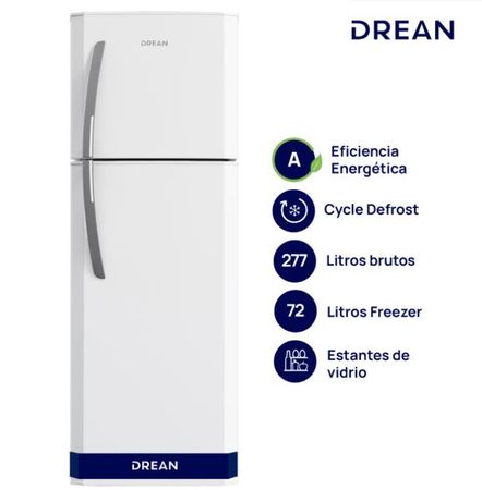 Heladera Con Freezer 277l Hdr280f50b Blanco Drean