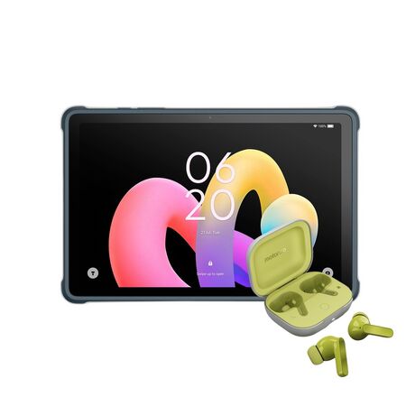 Combo Tablet TCL Pad 10L 128GB 4GB + Moto Buds Guitar Green Banana