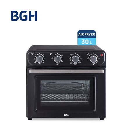 Horno Freidora BGH con Spiedo Antiadherente Negro 30L