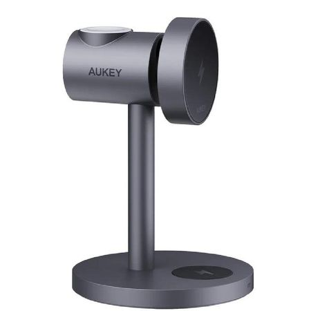 Estación de carga inalámbrica Aukey 3 en 1 MagFusion Qi2