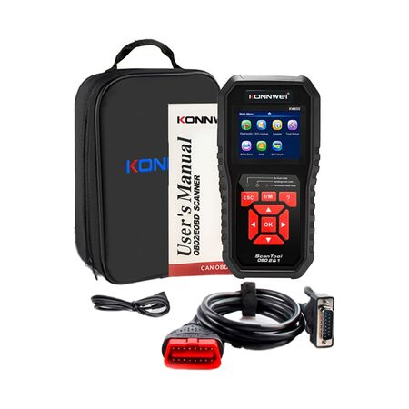 Scanner Automotriz Negro Konwei KW850 Profesional OBD2 Diagnóstico Multimarca