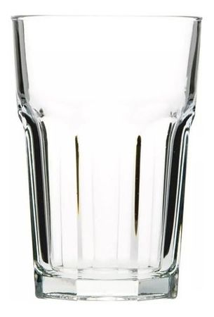 Vasos Pack X12 Facetado 365cc Casablanca Pasabahce Templado Transparente