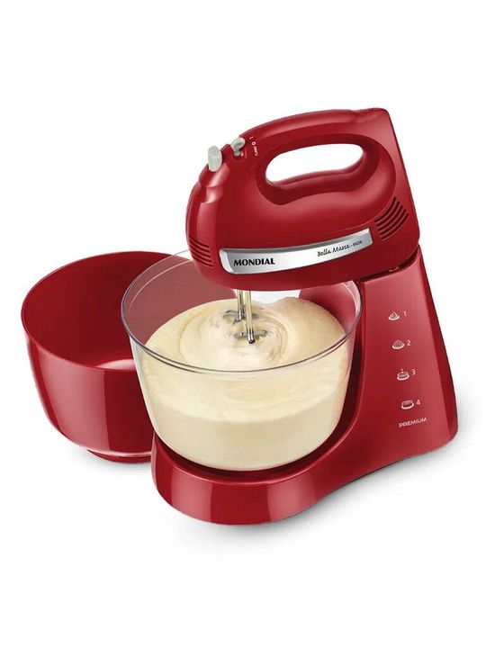 Batidora Planetaria Bella Massa Inox Red | 1200W Profesional para amasado y batido - Vista 6