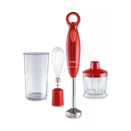 Licuadora Peabody PE-LMA323R de Mano 600W Roja con Picador