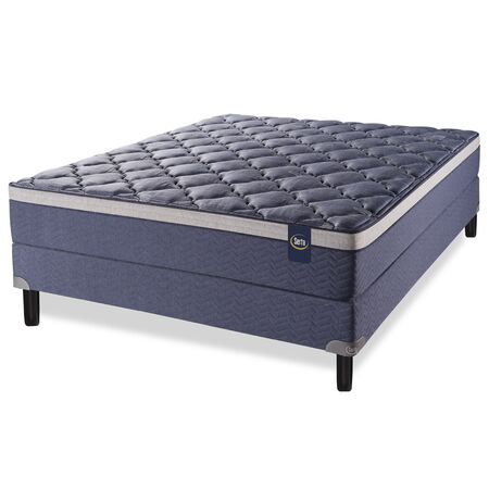 Colchon y Sommier Serta Kentucky 2 Plazas 130x190x28cm Espuma de Alta Densidad y Europillow Soft