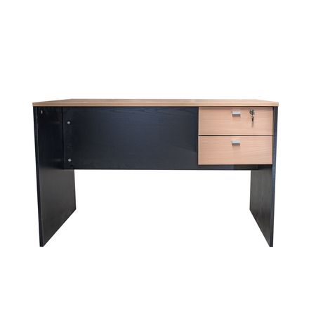 Escritorio Profesional 2 Cajones 1.20 Mts Platinum Negro y Haya