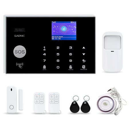 Kit de Alarma Domiciliaria Gadnic Inalámbrica GSM Con Pantalla LED
