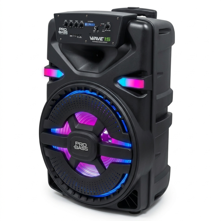 PARLANTE PORTATIL 15 BT PROBASS WOOFER 700W - Vista 3