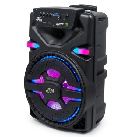 PARLANTE PORTATIL 15 BT PROBASS WOOFER 700W