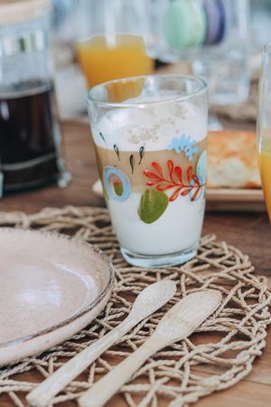 Set X 4 Jarros Tazas Vidrio Con Manija Pasabahce Sketch