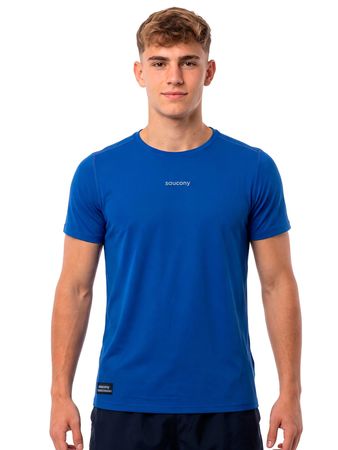 Remera Saucony Endorphin 2.0 Hombre Running Azul