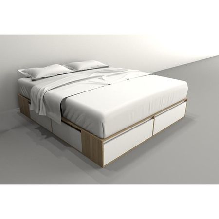 Box de Cama DS Home 2,00 m 4 Cajones 2 Puertas Olmo Everest 203x33x202 cm
