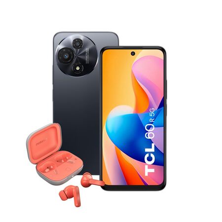 Combo TCL 60R 5G 4+128GB Space Gray + Moto Buds Guitar Peach Pink