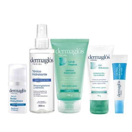 Dermaglos Set Rutina Experta Limpieza Hidratacion Piel Mixta