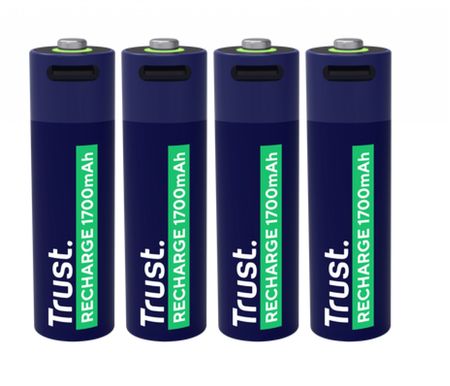 PILAS AA RECARGABLES USB-C TRUST X4