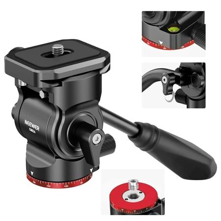 Neewer GM24. Cabezal fluido para trípode. Movimiento suave y preciso