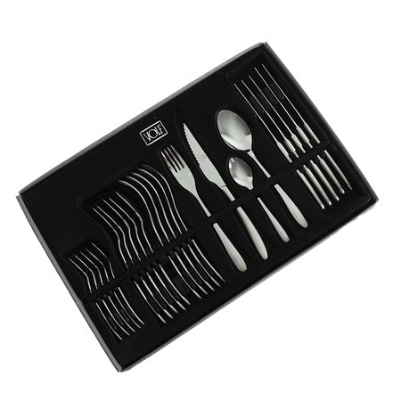 Set de cubiertos Duna con cuchillo de asado  - 24 piezas