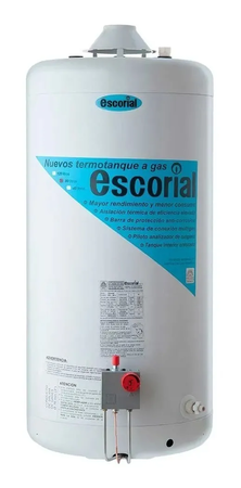 Termotanque Multigas Escorial Estándar 80l Blanco 80l