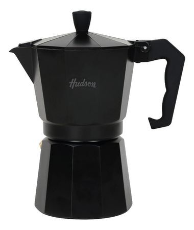 Cafetera De Aluminio Black Italiana Inducción 6 Tazas