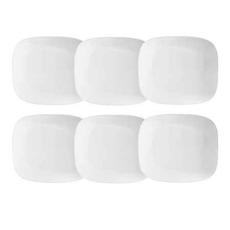 Shift Blanco - Set X 6 Platos Postre 21X18 Cm Oxford Porcelana