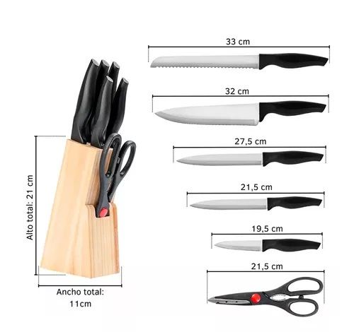 Set De Cuchillos Con Taco De Madera Brinox ( 2556/111) - Vista 2