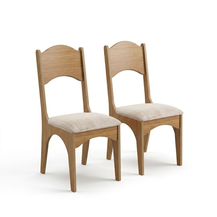 Set x 2 sillas comedor MDF con tapizado y respaldo Mix Match - Vista 1