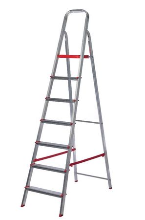 ESCALERA HOGAREÑA LUSQTOFF- 7 ESCALONES- ALUMINIO (ESL215-77)
