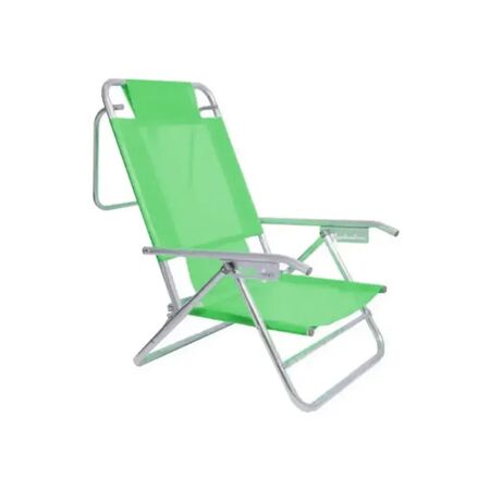 Reposera Playera Descansar Verde Aluminio 5 Posiciones 80012