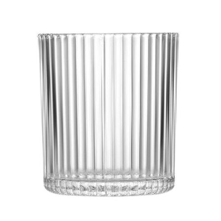 Set 6 Vaso Vidrio Labrado Rayas 350 ml Carol Cristal