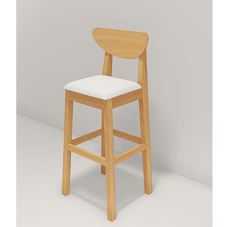 Banqueta Norway Ecocuero Con Respaldo Inmacol Cod: 138 Lustre Miel