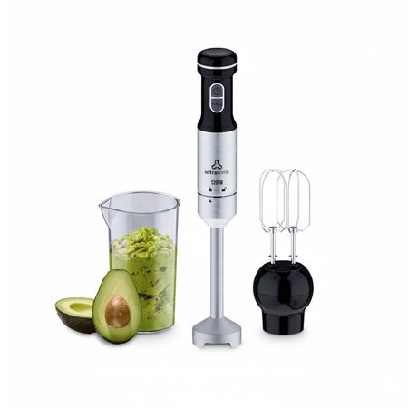 Licuadora De Mano Ultracomb Lm-2550 Minipimer Mixer 1200w Acero Inoxidable Negro