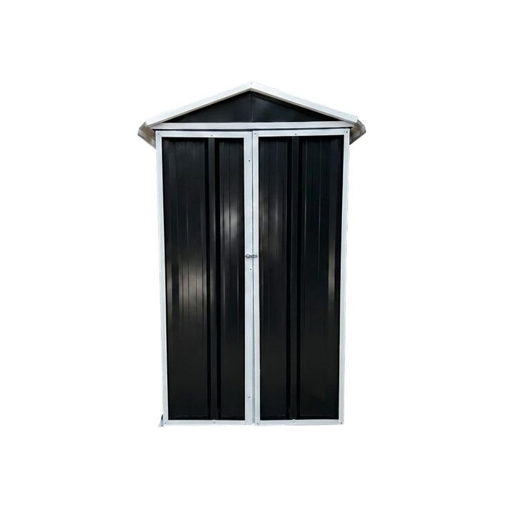 Armario Deposito Galpon de jardin 1x.58x2 Negro Piso + Estante Calibre 28 DON ACERO - Vista 1