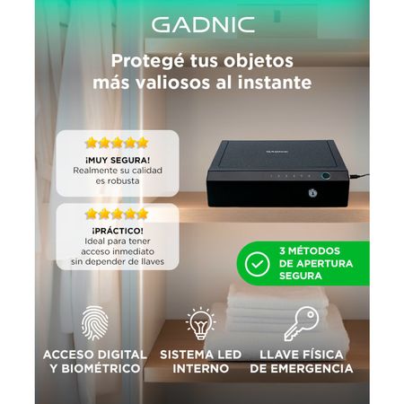 Caja Fuerte Digital Gadnic 3 Aperturas Con Iluminación LED