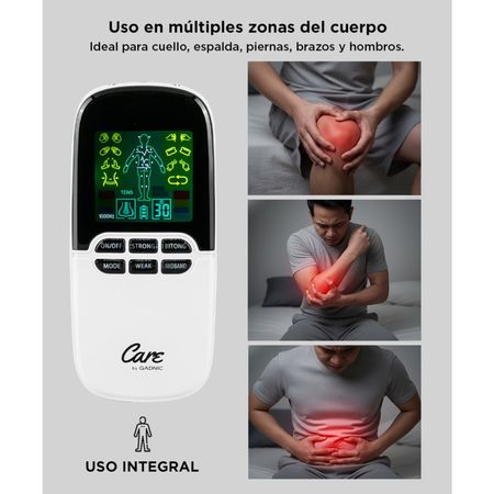 Electroestimulador Digital Portátil Gadnic De 8 Electrodos 3000mhz