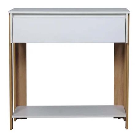 MUEBLE RECIBIDOR NORDICO CON CAJON HICKORY/BLANCO RICCHEZZE