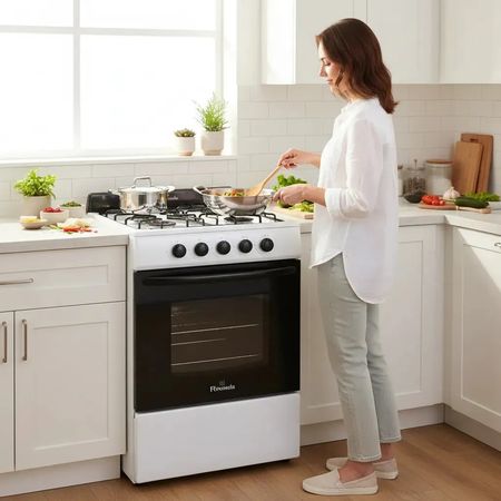 Cocina Florencia 56cm 4 Hornillas 5506 Blanca Multigas