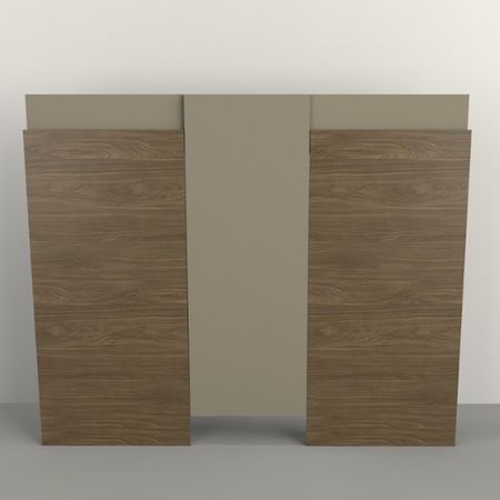 Respaldo De Sommier Juvenil Tables COD: 6429 1.18 Mts Nogal y Gris