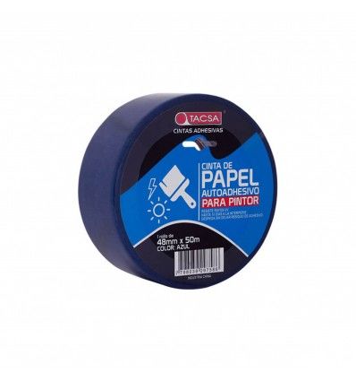 Cinta de papel azul 48mm x 50m Tacsa