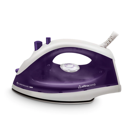 Plancha Ultracomb PL-4170 A Vapor 1400W Suela Antiadherente