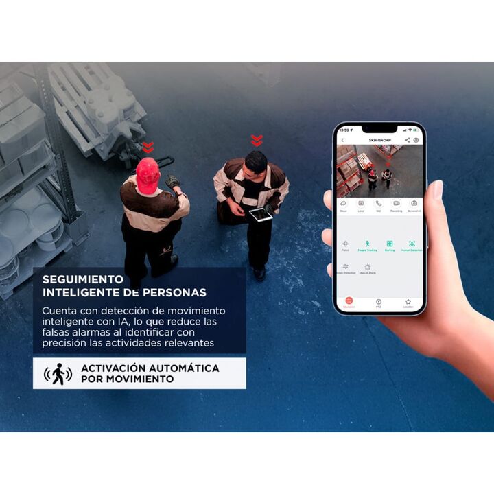 Cámara de Seguridad Skyworth Dual Light 4MP WiFi Exterior/Interior IP66 Con Visión Nocturna - Vista 3