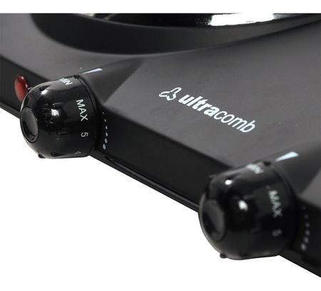 Ultracomb An6600 Anafe Electrico Doble Hornalla 1500/750w Color Negro